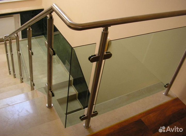 Перила из шлифованной нержавейки