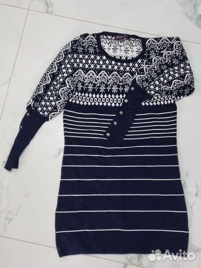 Платье туника вязаное