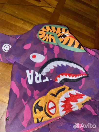 Зип худи bape с двойным капюшоном