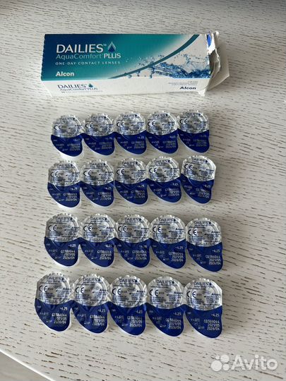 Линзы контактные -4.25 dailies aquacomfort plus