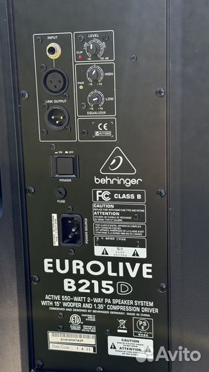 Акустика Behringer eurolive B215D Black