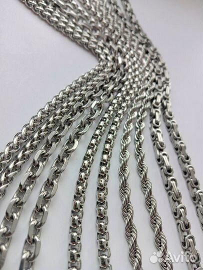Цепочка серебро цвет ювелирная сталь цепь