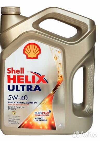 5w-40 Shell Helix Ultra 4л
