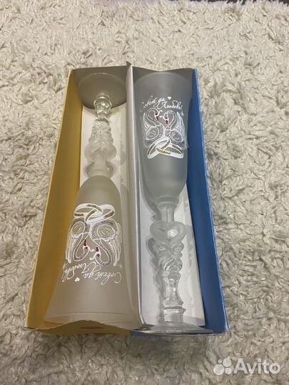 Хрустальные фужеры на свадьбу