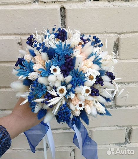 Сухоцветы в букете невесты