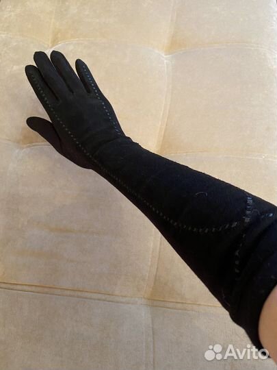Перчатки женские, замша «Зимушка» новые