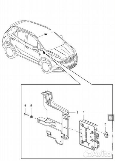 Кронштейн блока комфорта Opel mokka 2012-2020