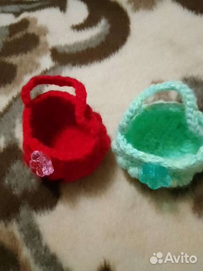 Вязаные корзинки