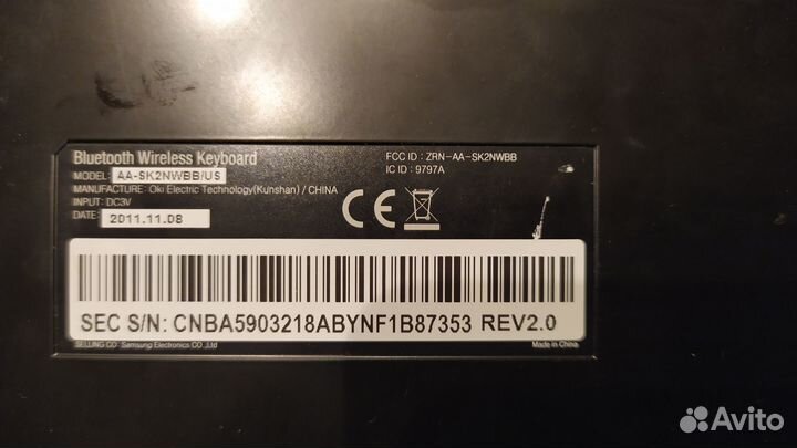 Клавиатура Samsung AA-SK2nwbb, беспровод, bluetoot