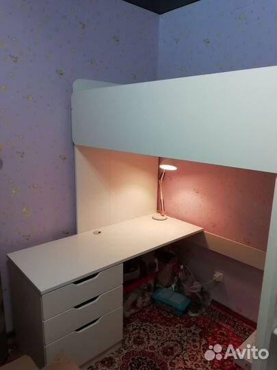 Кровать-чердак С рабочей зоной