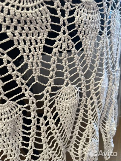 Вязаная скатерть крючком