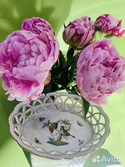 Хлебница овальная 21х15х5см Херенд Венгрия