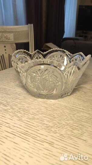 Хрустальная ваза салатник