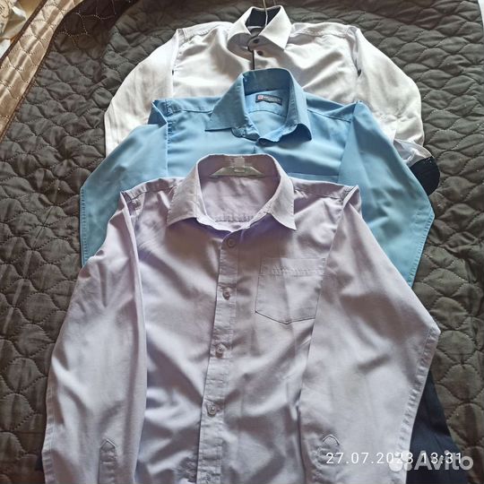 Школьные рубашки 128 134 140