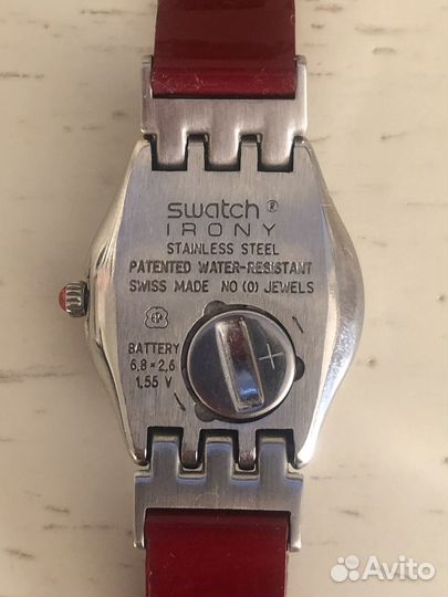 Часы красные Swatch оригинал