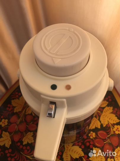 Термос с помпой и стекляной колбой СССР