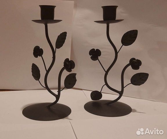 Подсвечники металл черный