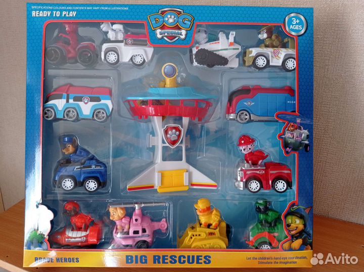 Щенячий Патруль Все Герои на Машинках + База Мини