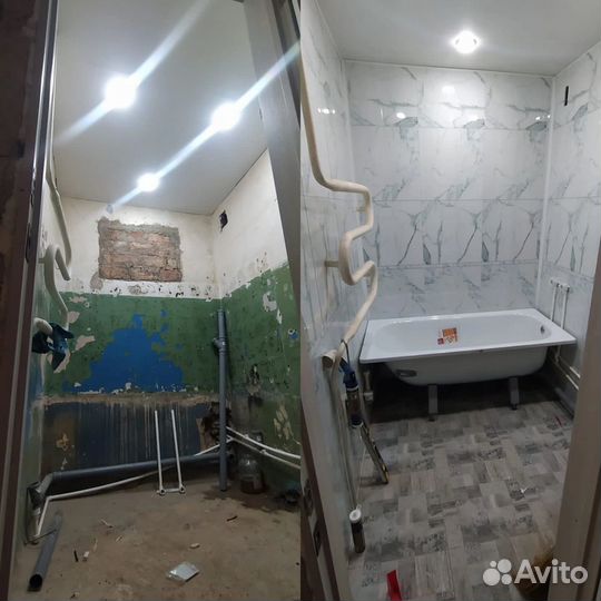 Ремонт ванной/балкона панелями пвх