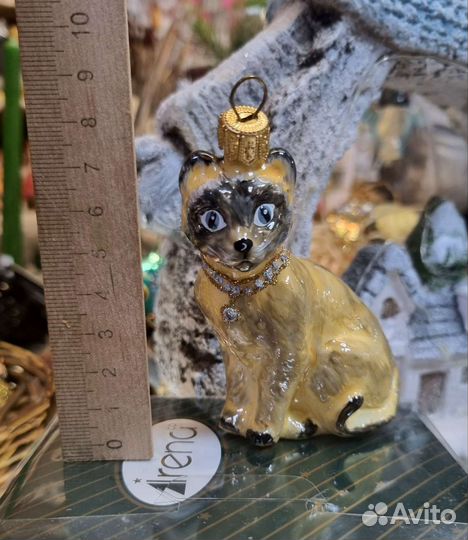 Стеклянные елочные новогодние игрушки Irena co