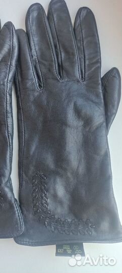 Перчатки женские кожаные