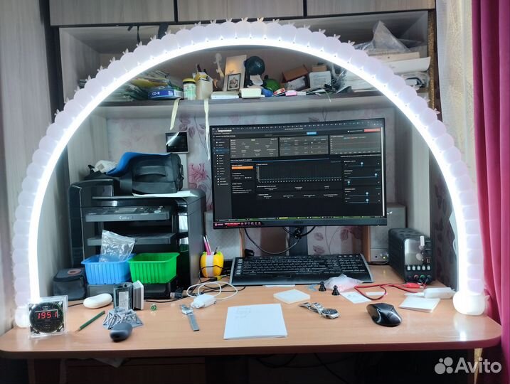 Лампа настольная арка яблок 3360 LED D1200