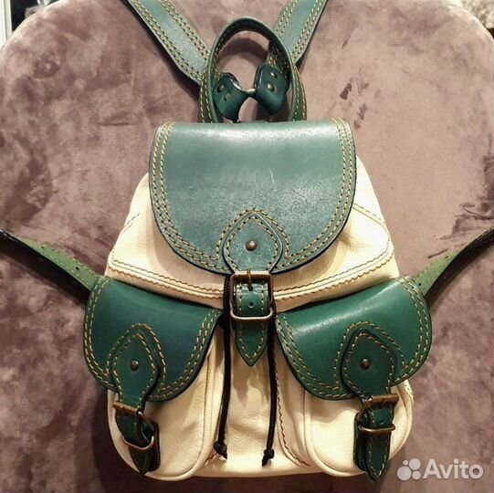 Рюкзак женский, ручная работа, натуральная кожа