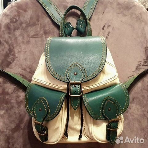Рюкзак женский, ручная работа, натуральная кожа