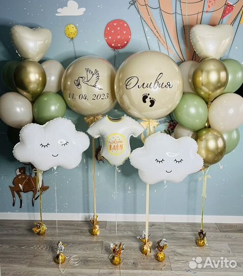 Воздушные шары на выписку из роддома