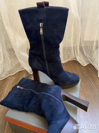 Ботильоны женские 38 размер натуральная замша