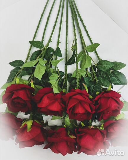 Искусственные розы 1 шт 66см высота