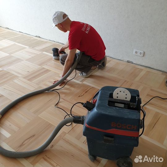 Циклёвка паркета шлифовка покрытие лаком