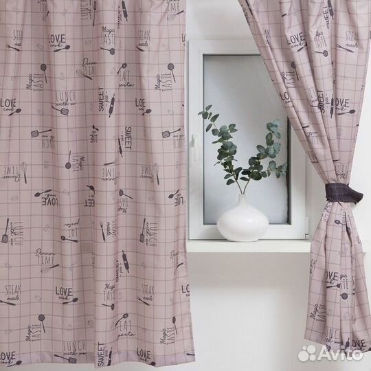 Комплект штор для кухни с подхватами Этель Homemad