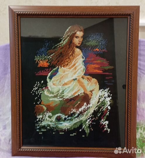 Картина вышитая крестом ручная работа