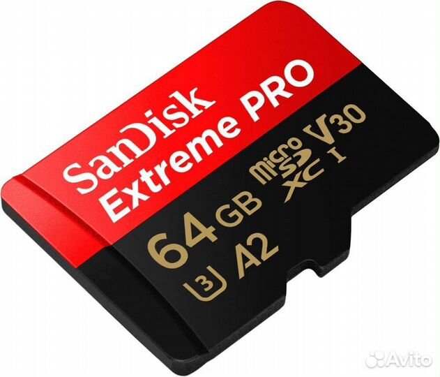 Карта памяти SanDisk MicroSD 64GB Extreme Pro V30