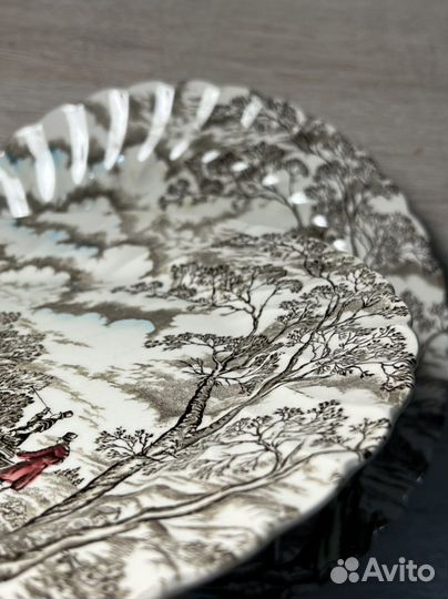 Тарелка сервировочная 25см Англия myott “Почта”