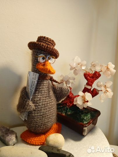 Интерьерная игрушка Гусь в шляпе