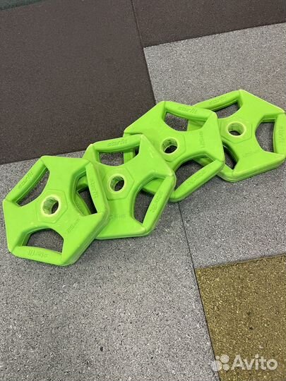 Блины starfit 1,25 кг обрезиненные с хватами