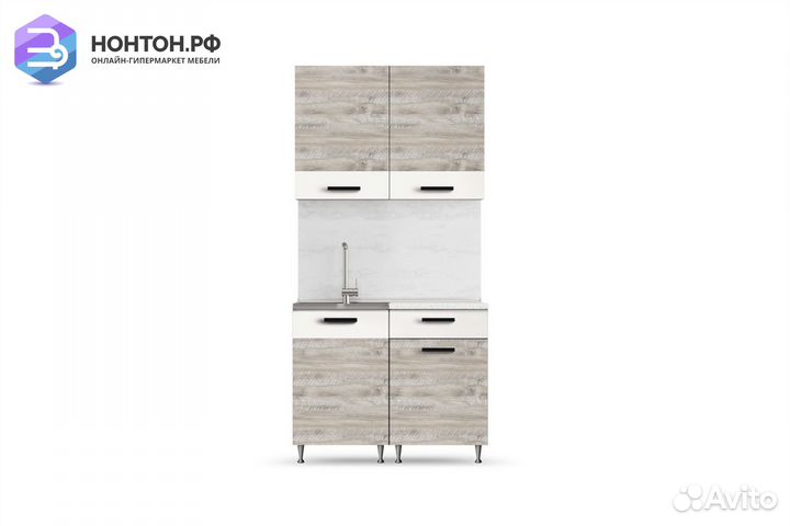 Кухня Рио 1.0 м дуб крафт светлый