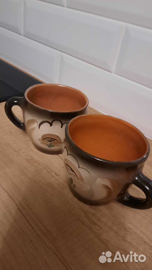 Кружка глина глазурь 4 штуки