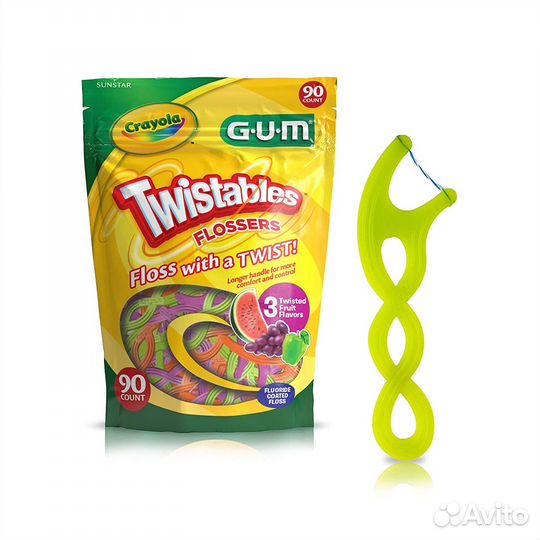 GUM Twistables детские ароматные зубные флоссеры