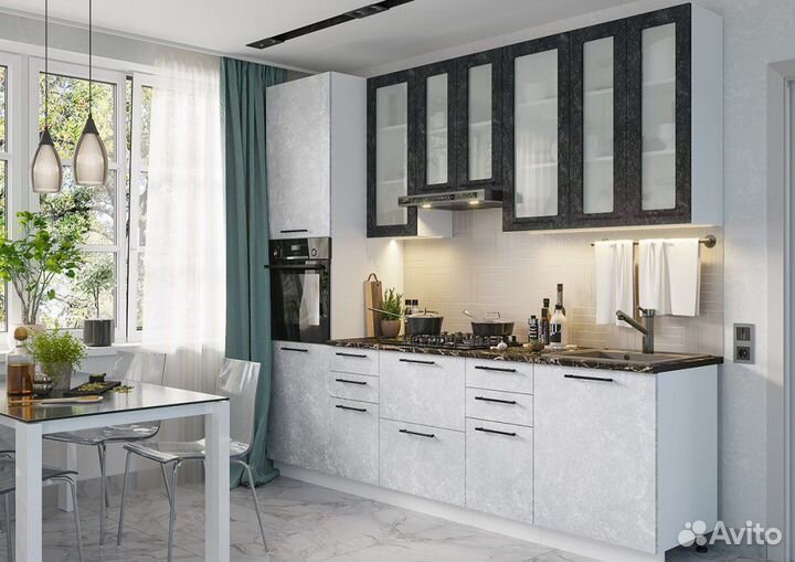 Кухня мдф в стиле лофт