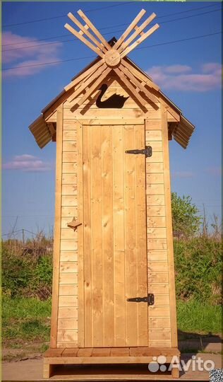 Уличный туалет деревянный ELE1005