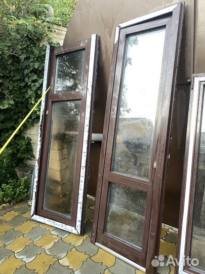 Окна пластиковые бу коричневые