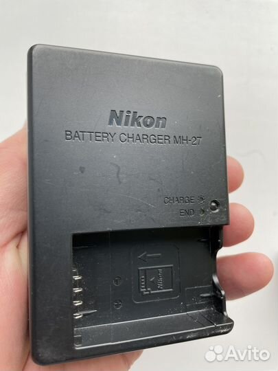 Оригинальное зарядное Nikon MH 27+новый аккум