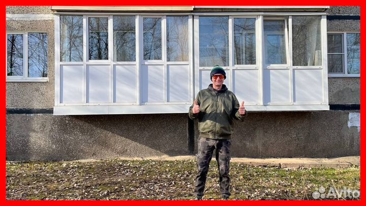 Остекление лоджии окнами пвх. Комплексное