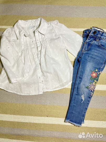 Рубашка и джинсы для девочки