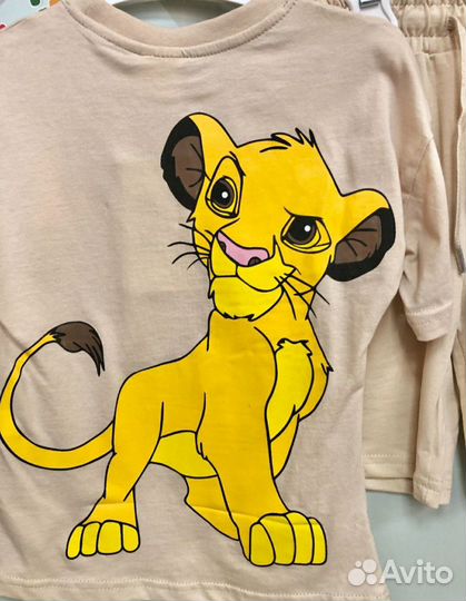 Новый костюм Zara футболка и шорты Simba