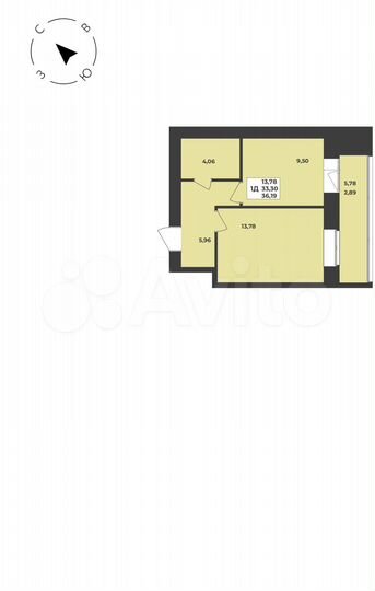 1-к. квартира, 36,2 м², 8/8 эт.