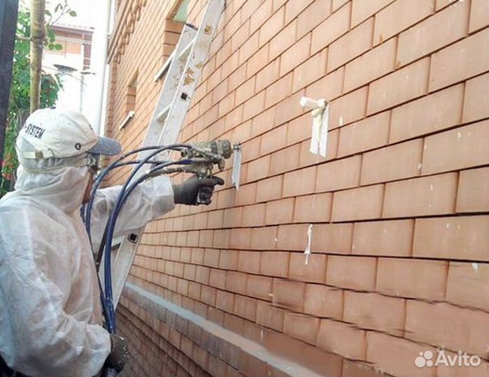 Утепление дома методом заливки ППУ за обл. кирпич